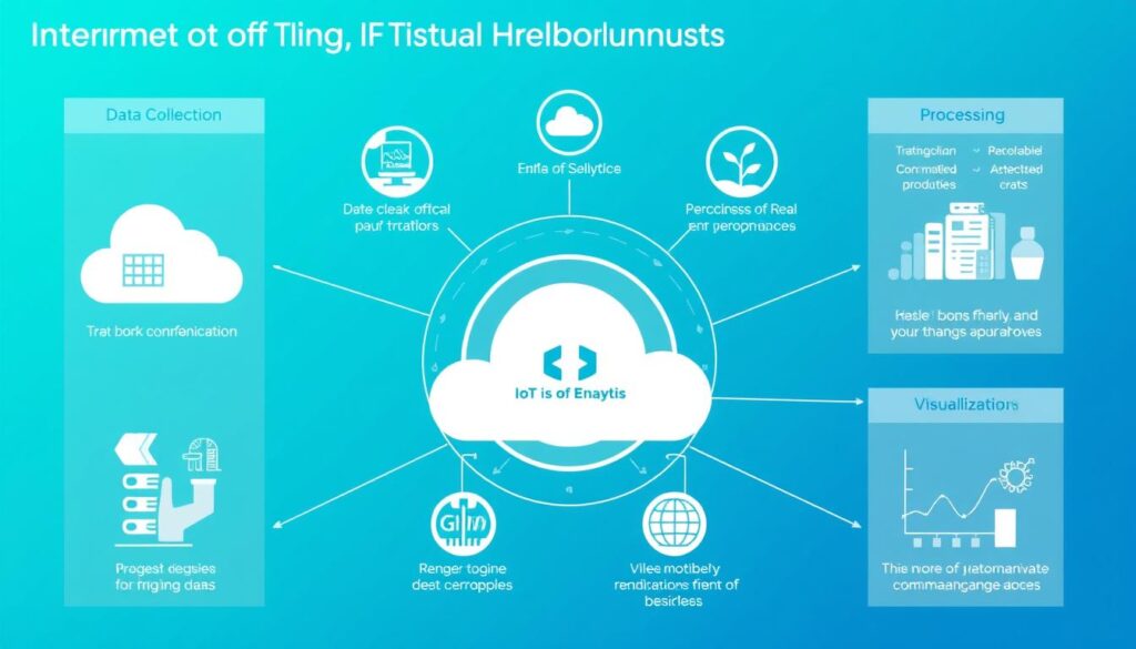 An infographic illustrating the components of an IoT health analytics platform