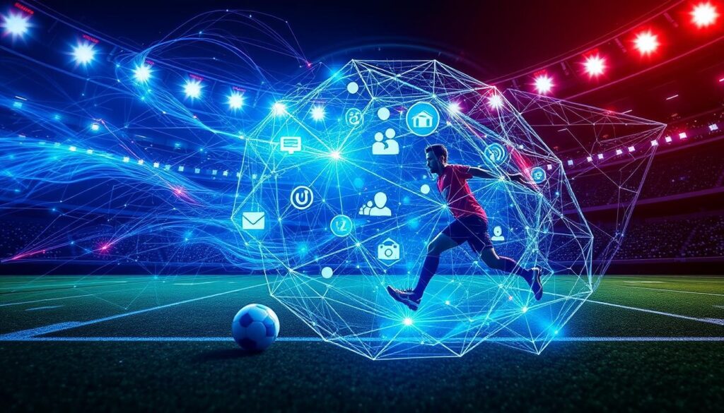 Create an image of Iottive's IoT solutions for sports technology