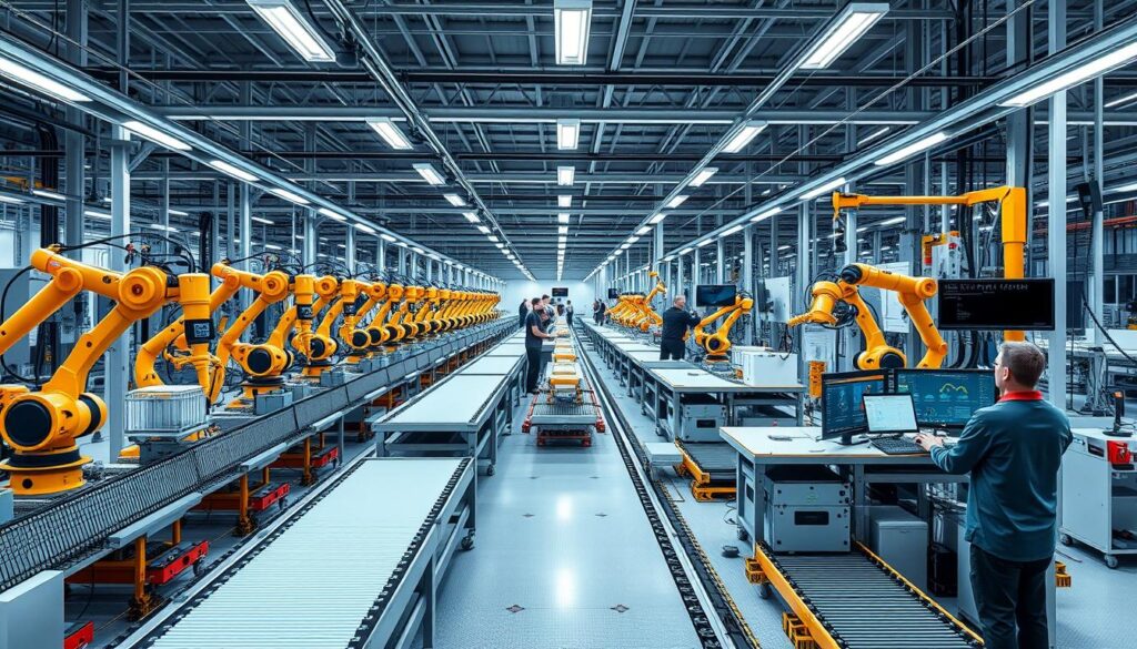 Automated production line in a Smart Manufacturing Factory