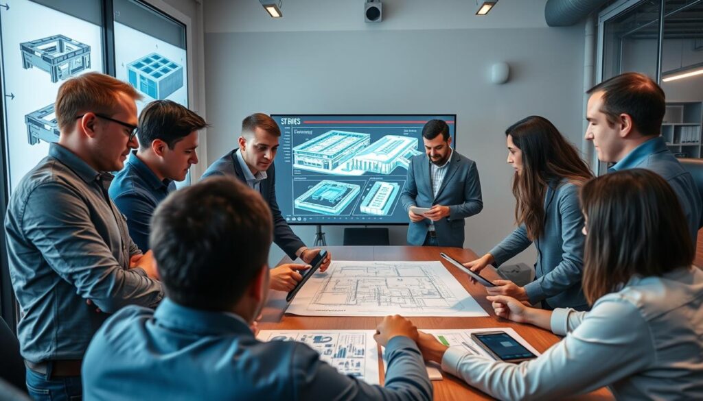 Team planning a Smart Manufacturing Factory implementation