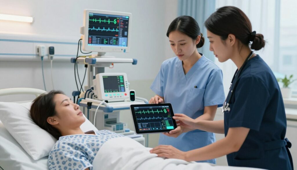 remote cardiac monitoring solution architecture setup in room remote cardiac monitoring solution architecture setup in room